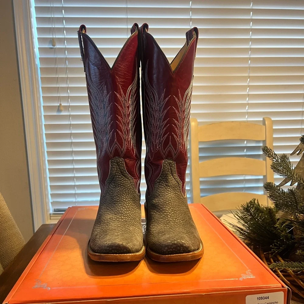 Rios of Mercedes Red and Gray Women's Boots - Picture 1 of 8